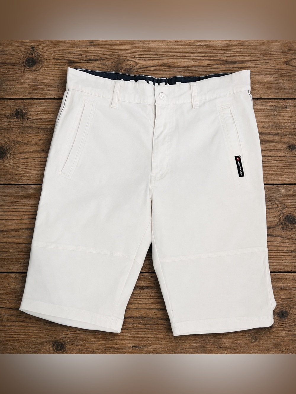 Airwalk White Chino Shorts Y2K Cotton Stretch Flat Front Skate Casual Men’s 32